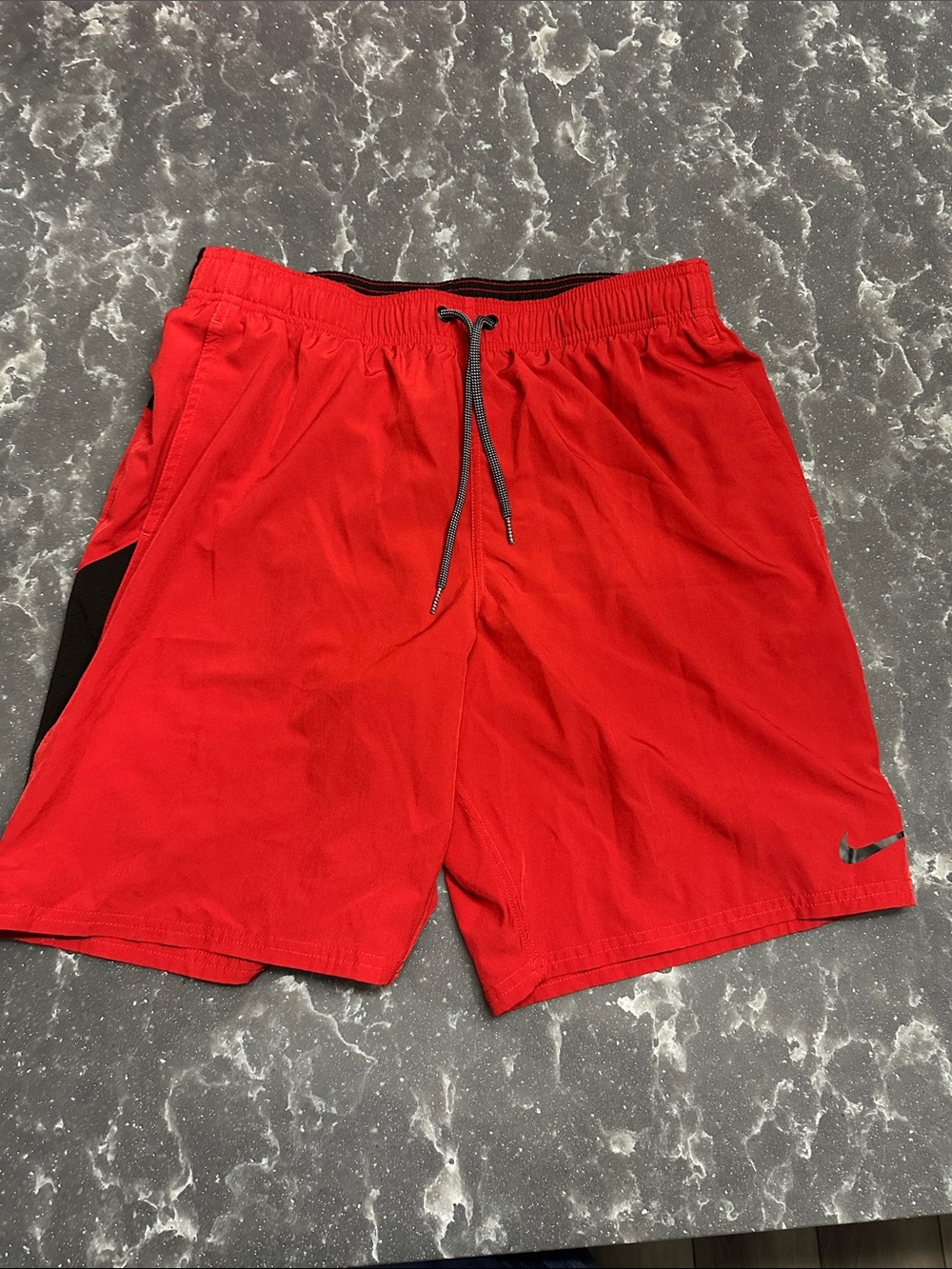 Nike Red Men's bathing suit with Black Trim